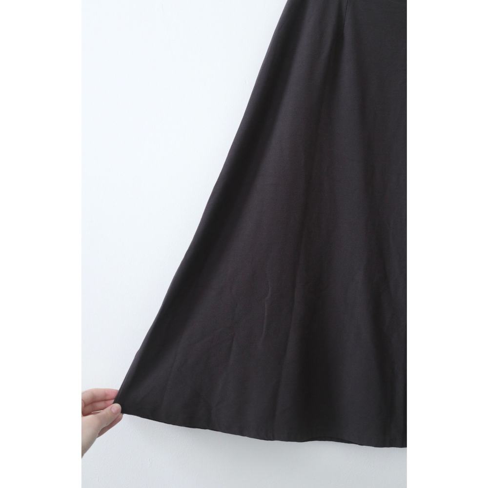 Eileen Fisher Size L Brown Washable Crepe A Line Skirt Knee Length Elastic Waist - Picture 8 of 11
